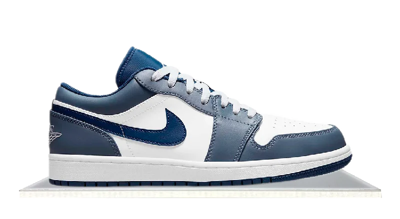 Men's low - profile tennis sneakers for a sleek lookAir Jordan 1 Low Ashen Slate Blue