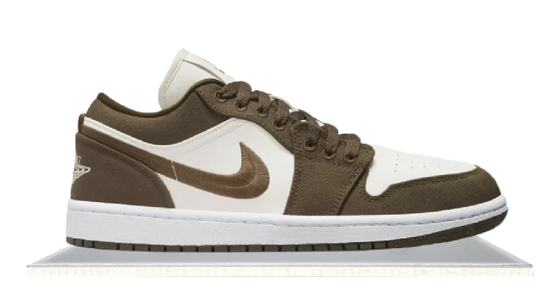 Men's adjustable - strap sneakers for a customized fitAir Jordan 1 Low Light Olive