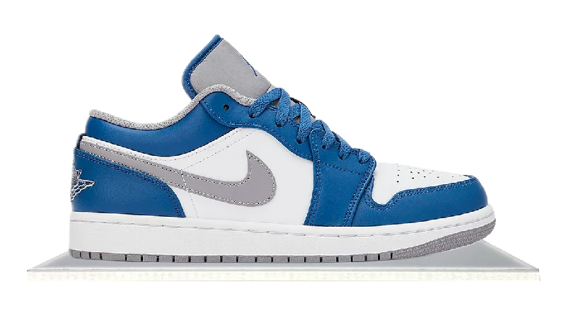 Men's casual sneakers with a woven upper for a unique textureAir Jordan 1 Low True Blue