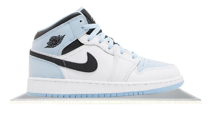 Men's tennis sneakers with a non - slip outsoleAir Jordan 1 Mid Ice Blue (2023)