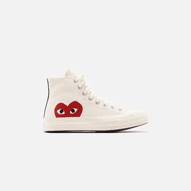 Men's wide - width sneakers for a comfortable fitConverse x Comme des Garçons CDG Play Chuck Taylor High - Beige