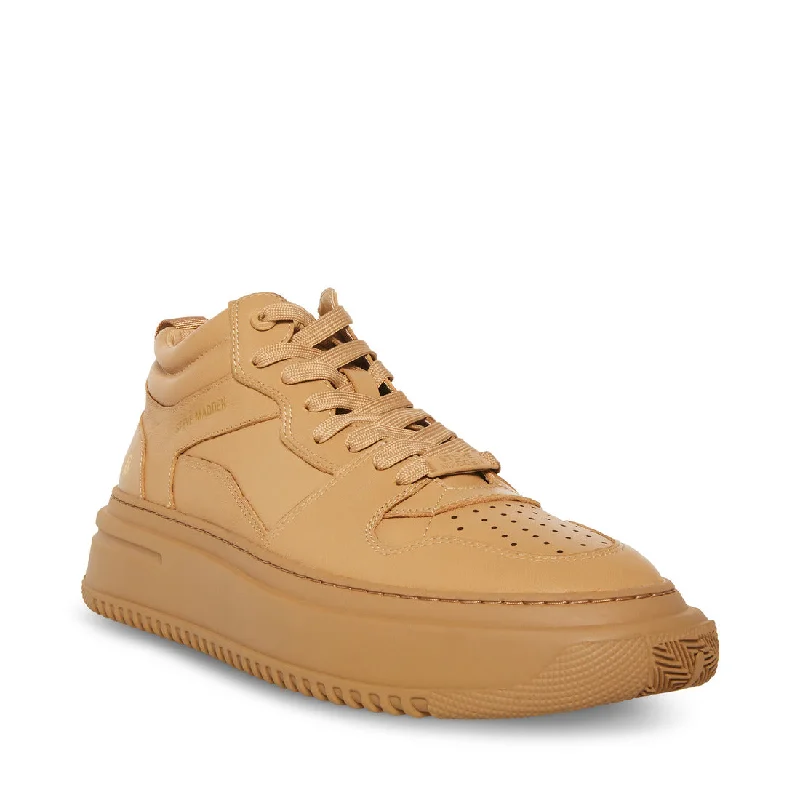 Men's casual sneakers with a woven upper for a unique textureFELIX TAN LEATHER