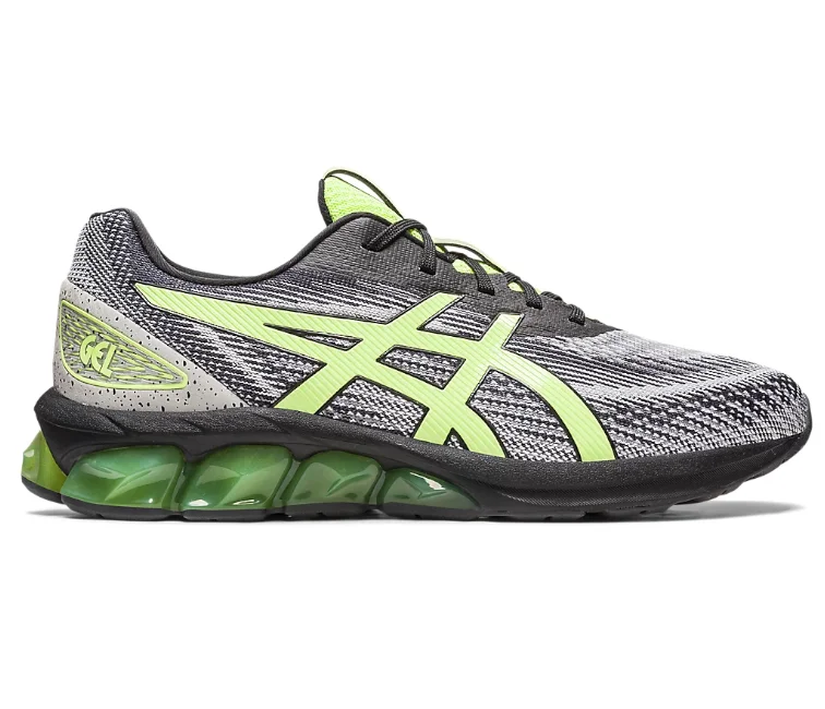 Men's multi - colored sneakers with a gradient effectMen's Asics Gel-Quantum 180 7 (Black/Lime Green)