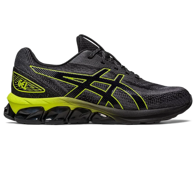 Men's track - and - field sneakers with a spike - compatible soleMen's Asics Gel-Quantum 180 7 (Black/Neon Lime)