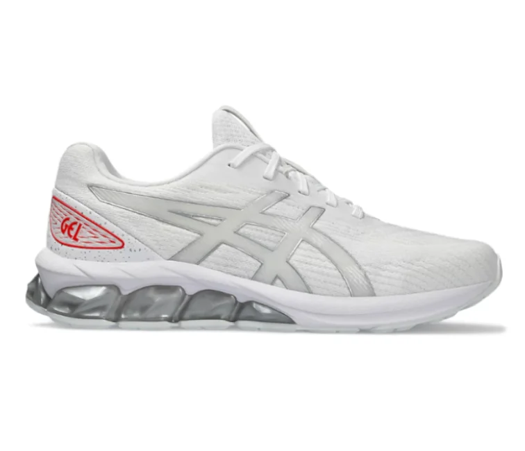 Men's gray mesh sneakers for breathability during workoutsMen's Asics Gel-Quantum 180 7 (White/Pure Silver)