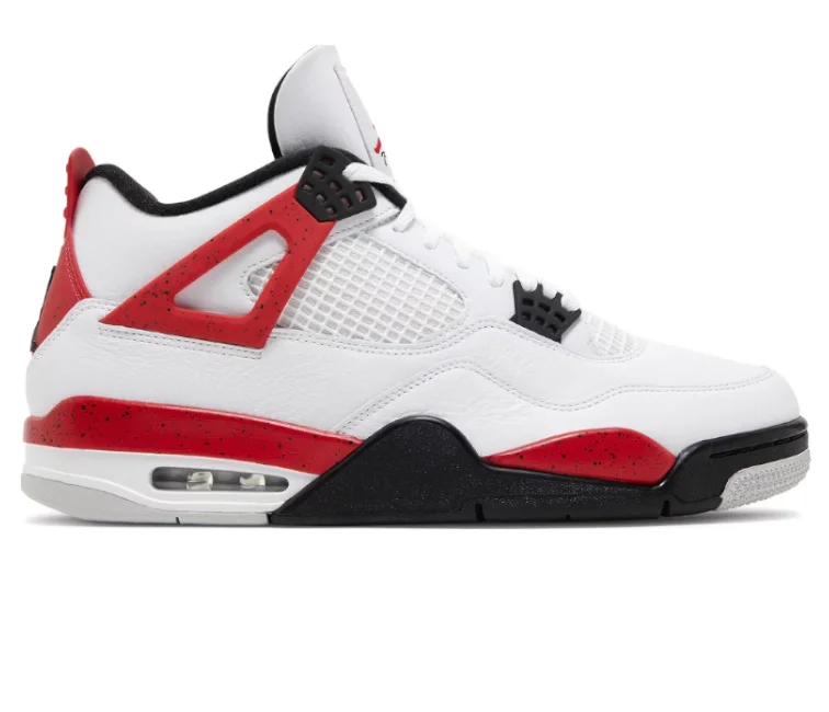 Men's neon - colored sneakers for a bold statementMen's Nike Air Jordan 4 Retro (Red Cement)