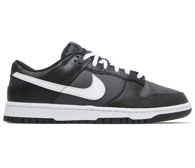 Men's low - top canvas sneakers with a floral printMen's Nike Dunk Low Retro (Black/White)