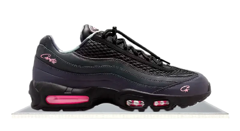 Men's casual sneakers with a woven upper for a unique textureAir Max 95 SP Corteiz Pink Beam