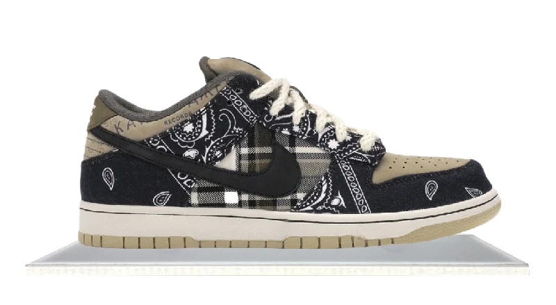 Men's high - top leather sneakers with a zip - up sideSB Dunk Low Travis Scott