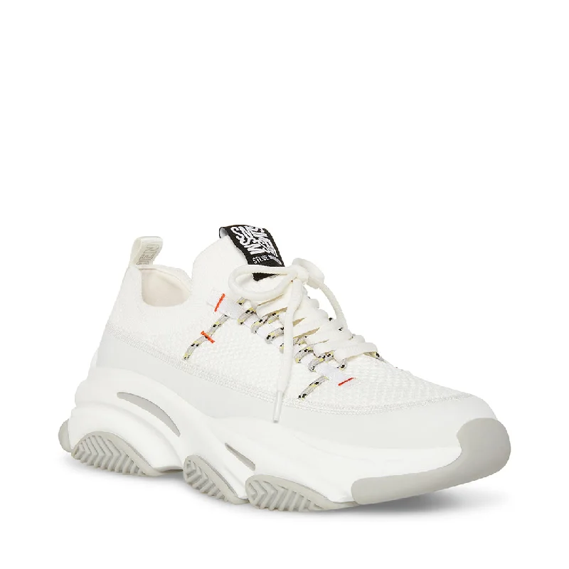 Men's fashion - forward sneakers with a unique tongue designPLASTED WHITE