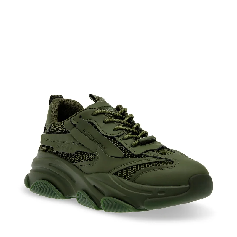 Men's casual sneakers with a woven upper for a unique texturePOSSESS OLIVE