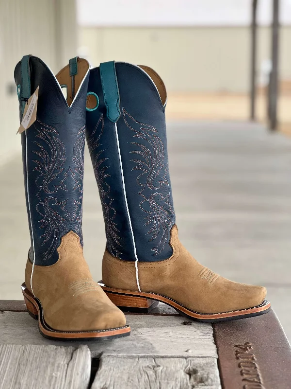 Men's cowboy boots with a snake - skin textureFenoglio Boot Co. | Havana Nubuck Tall Top Boot