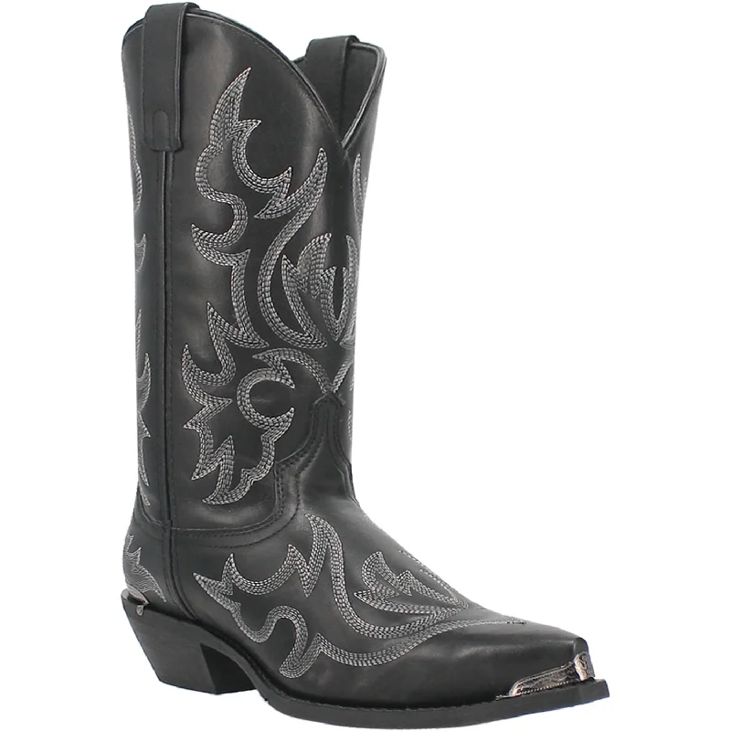 Men's cowboy boots with a leather lining for comfortLaredo Mens Jameson Black Leather Cowboy Boots