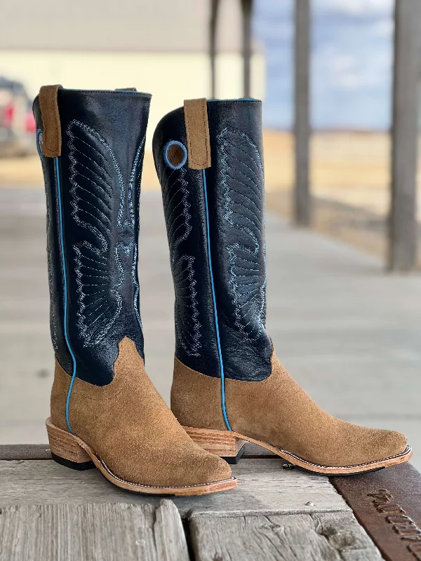 Men's cowboy boots with a silver - toned buckleOlathe Boot Co. | Tan Newman KS Toe Tall Top Boot