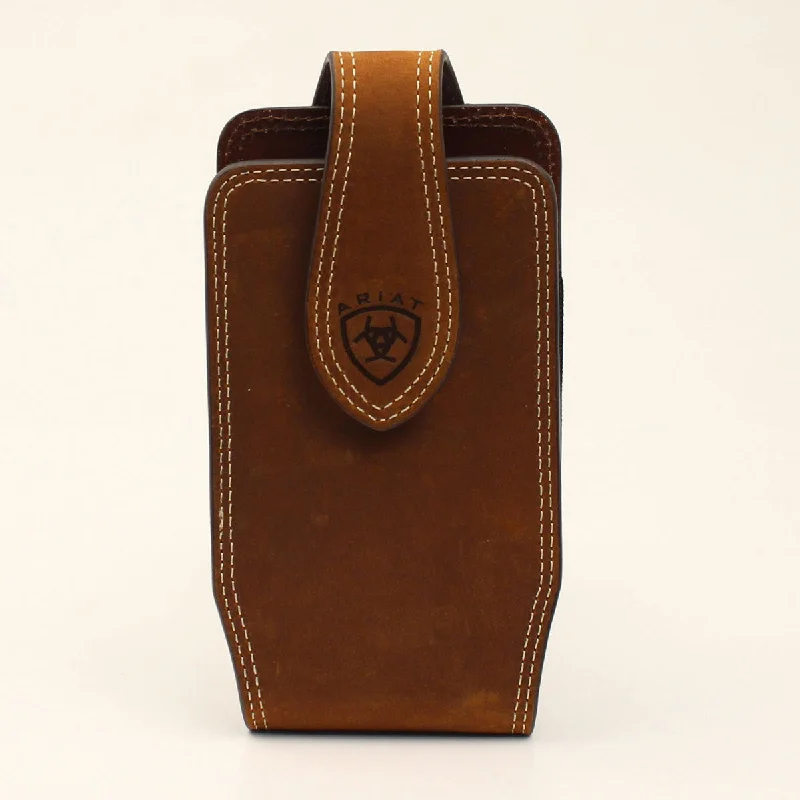 Alligator - embossed men's western boots for a bold statementAriat Brown Leather Phone Case