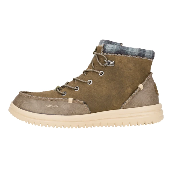 Men's western boots with a suede shaft and a leather soleHey Dude Men's Bradley Classic Shoe