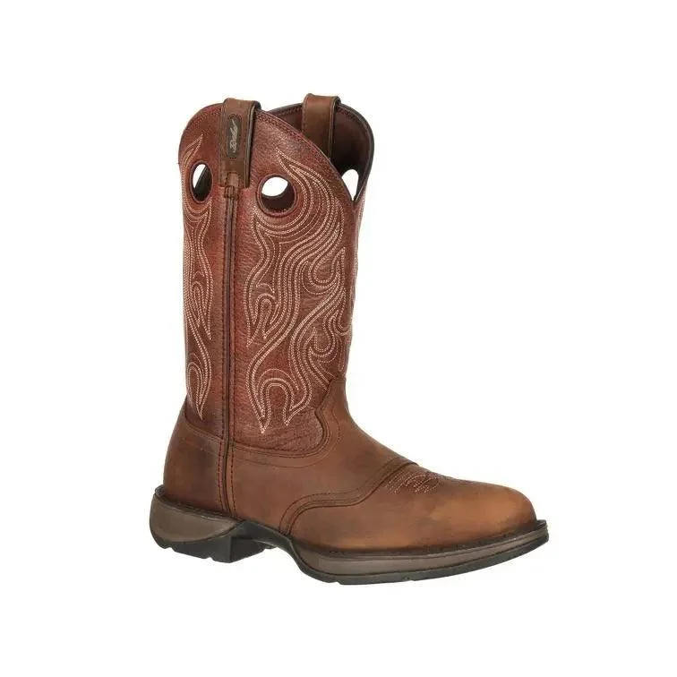 Men's western boots in a rich brown or black leatherDurango Rebel Mens Brown Saddle Western Boots DB5474