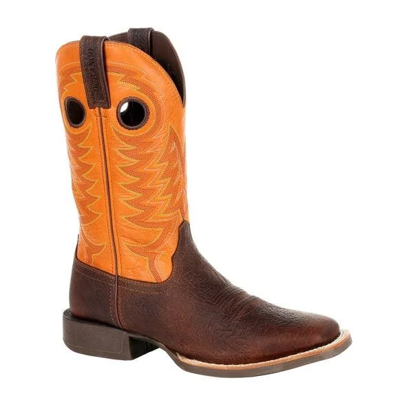 Men's western boots with a decorative concho belt and buckleDurango Rebel Men's Pro Orange Western Boot DDB0230