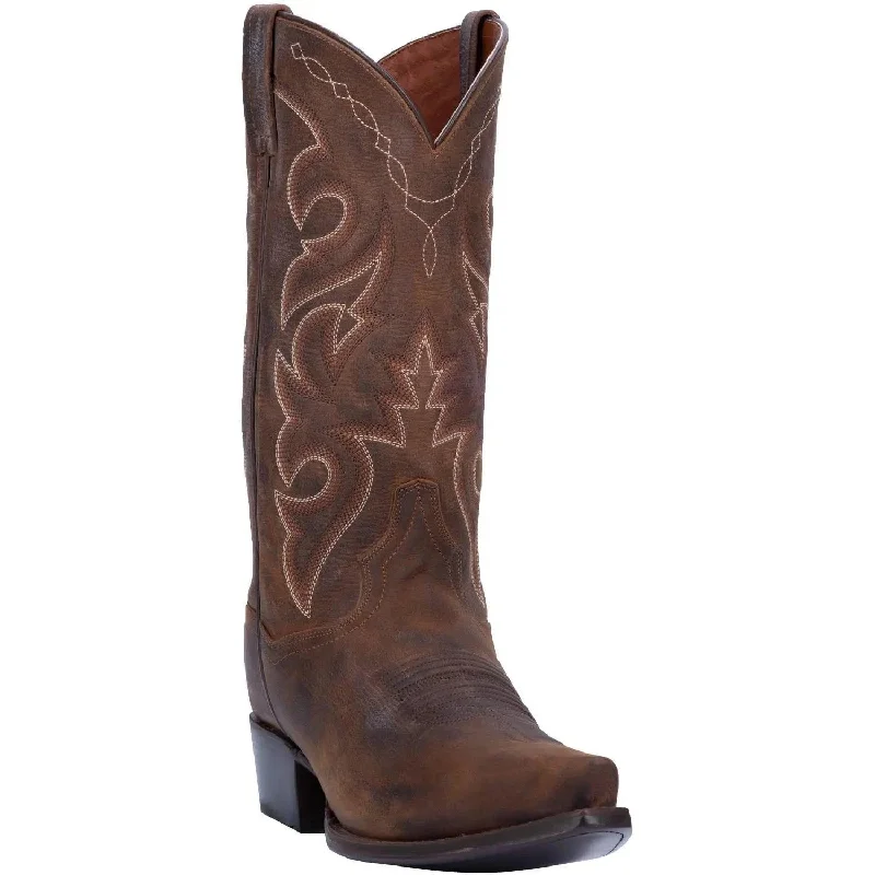 Men's western boots with a scalloped edge and a pull - on strapDan Post Men's Renegade S Leather Boot DP2159S