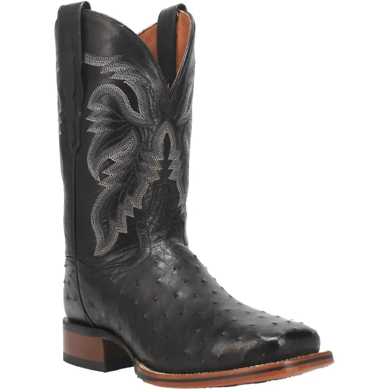 Men's western boots in a rich brown or black leatherDan Post Alamosa Quill Ostrich Boot DP4873