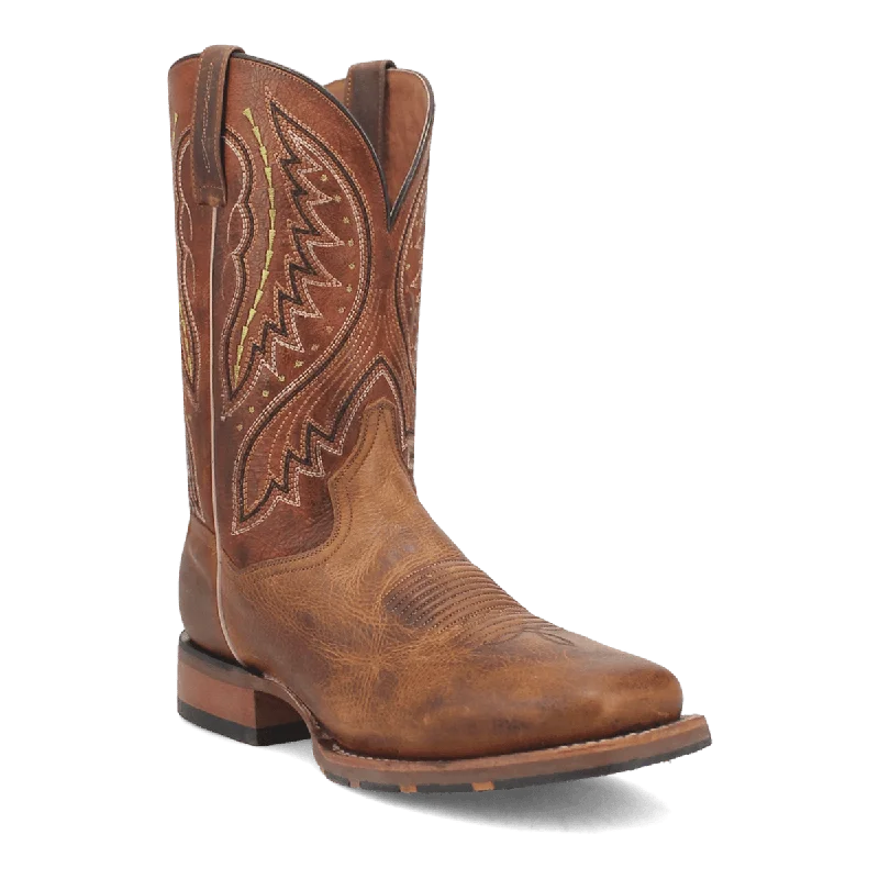 Vintage - style men's western boots with a square toe and spur ledgeDan Post Men's Dugan Bison Leather Boot DP4926