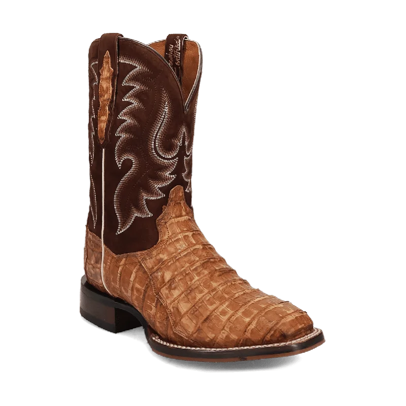 Men's western boots with a leather sole and a heel guardDan Post Men's Leon Caiman Leather Boot DP5015