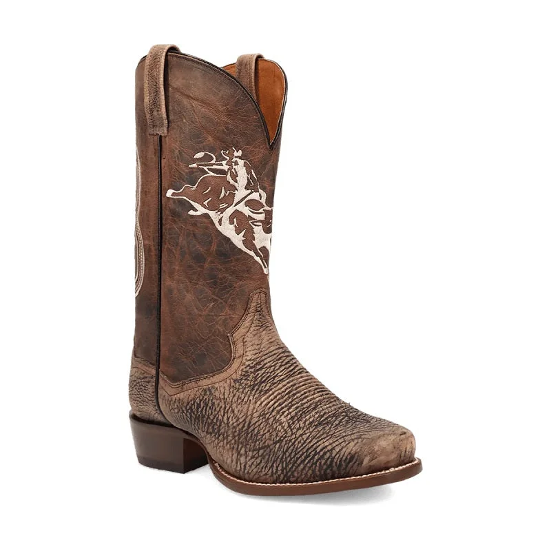 Men's western boots with a decorative inlay on the toe and heelDan Post "The Dirt Show" Bison Leather Boot DP5037