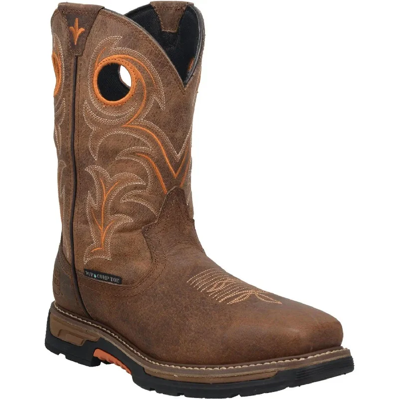 Men's western boots with a rubber sole for traction on various surfacesDan Post Storms Eye-Waterproof Leather Boot DP56414