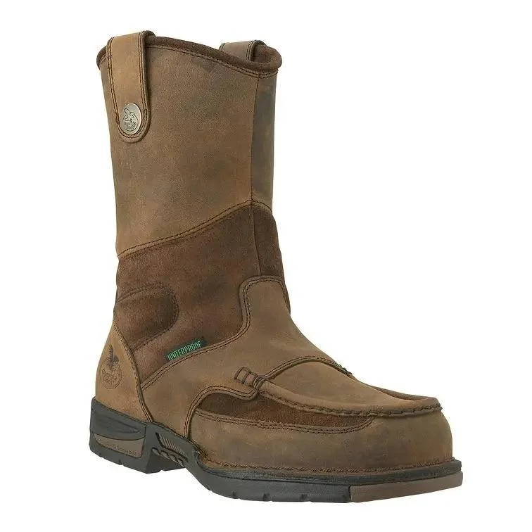 Men's western boots with a leather lining and a padded insoleGeorgia Boot Athens Athens Steel Toe Waterproof Wellington G4603