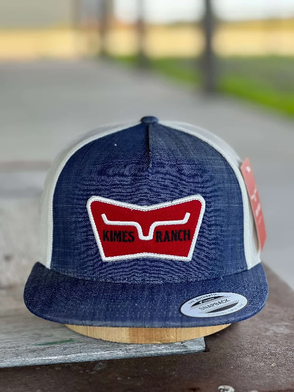 Men's western boots with a decorative inlay on the toe and heelKimes Ranch | Panoramic Trucker Denim Cap