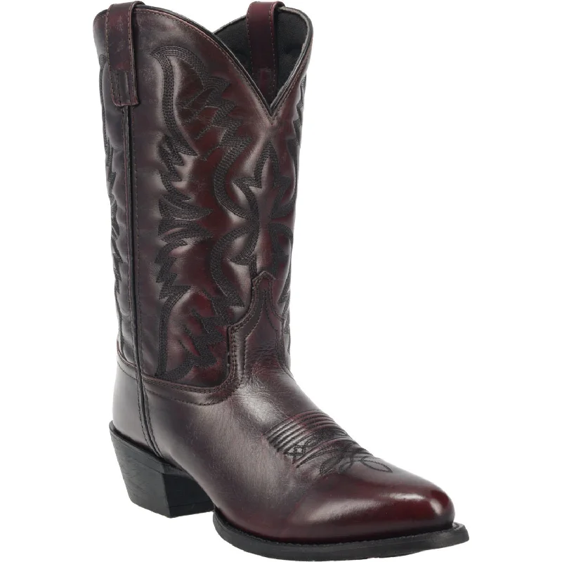 Men's western boots in a rich brown or black leatherLaredo Men's Birchwood Black Cherry Leather Boot 68458