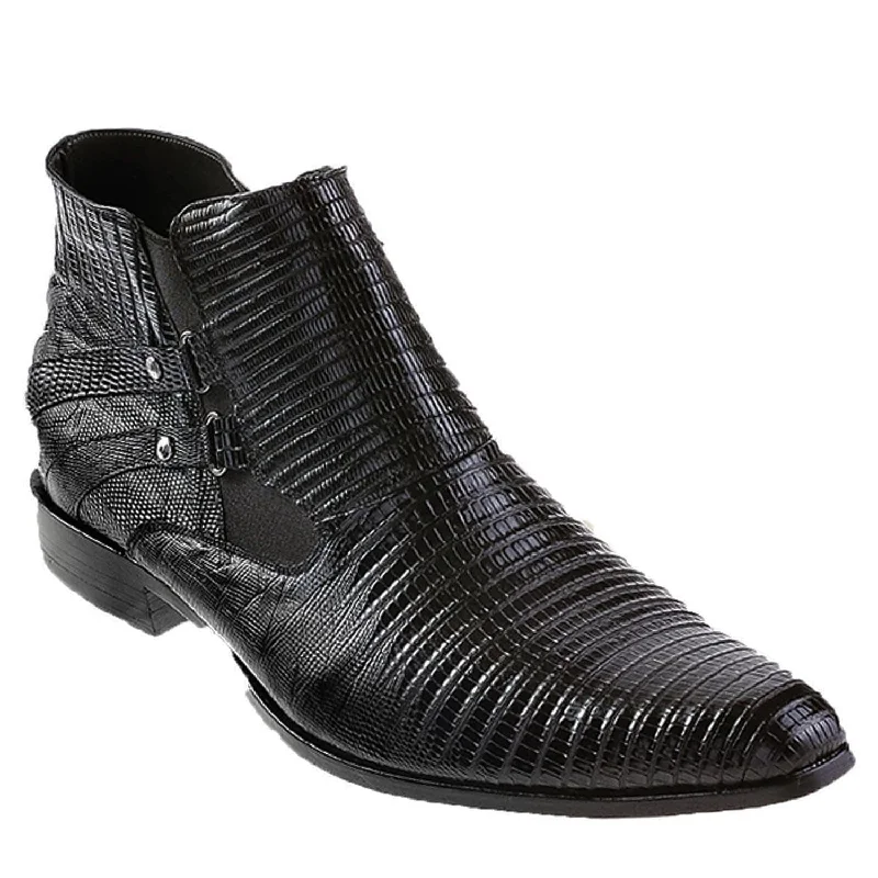 Men's genuine leather western boots with a snake - skin inlayLos Altos Lizard Skin Dress Shoe ZV070705