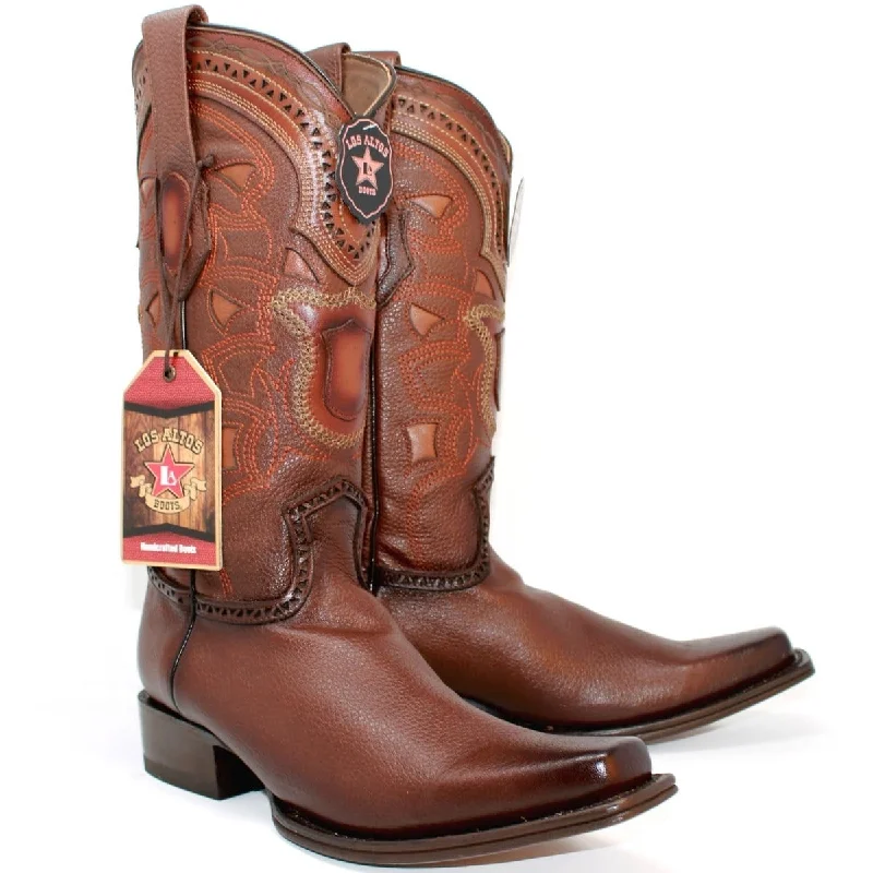 Men's western boots with a leather lining and a padded insoleMen's Los Altos Genuine Leather European Square Toe Boot 762716