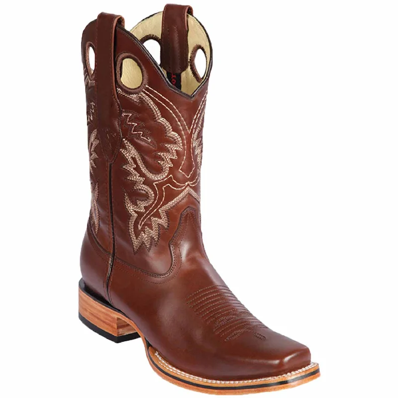 Men's western boots with a distressed leather finish for a rugged lookMen's Los Altos Genuine Leather Rodeo Square Toe Boots 8123807