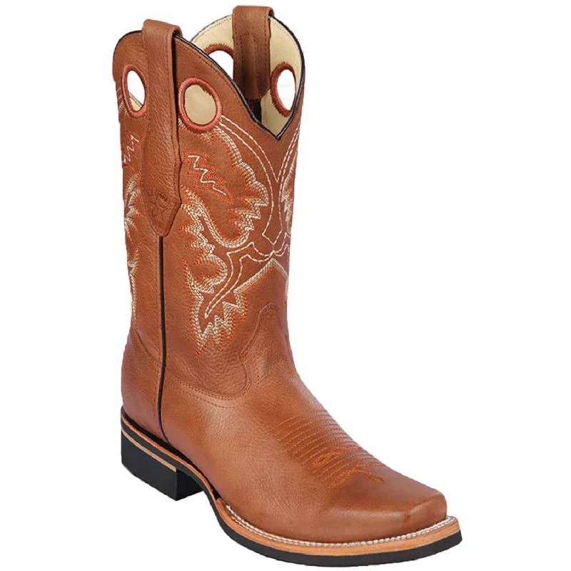 Men's western boots with a silver - toned hardware and accentsMen's Los Altos Genuine Leather Rodeo Square Toe Boots 8132751