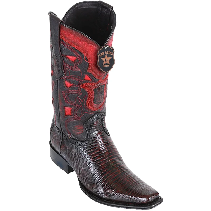 Men's western boots with a rubber sole for traction on various surfacesMen's Los Altos Lizard Skin European Square Toe Boot 760718