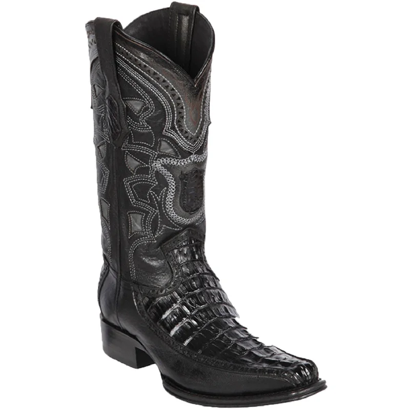 Men's western boots with a distressed leather finish for a rugged lookMen's Los Altos Original Caiman Tail and Deer European Square Toe Boot 76F0105