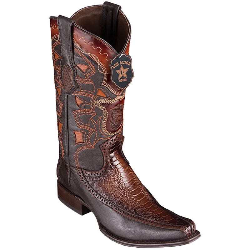 Alligator - embossed men's western boots for a bold statementMen's Los Altos Original Ostrich Leg and Deer European Square Toe Boot 76F0516