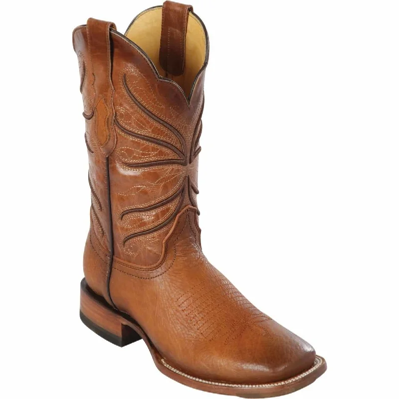 Men's western boots with a leather sole and a heel guardMen's Quincy Wide Square Toe Boot Q8223131