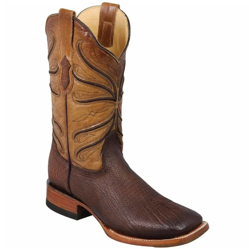 Men's western boots with a decorative inlay on the toe and heelMen's Quincy Wide Square Toe Boot Q8223150