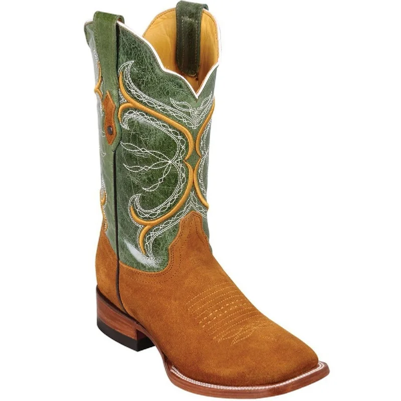 Men's western boots with a concho - studded strap and a pointed toeMen's Quincy Wide Square Toe Boot Q8226331