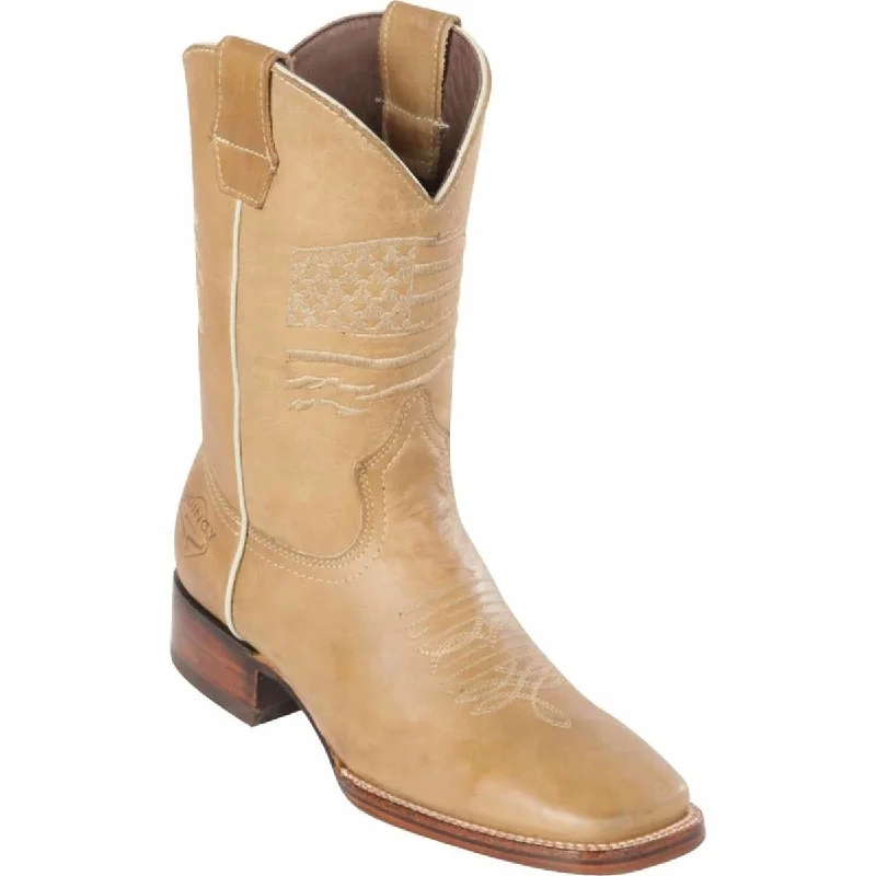 Men's western boots with a decorative concho belt and buckleMen's Quincy Wide Square Toe Boot Q822A8331