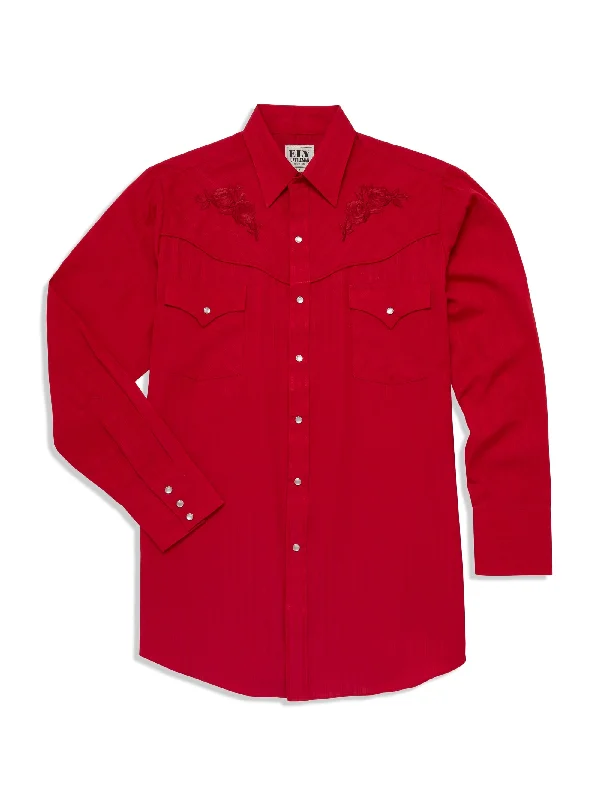 Men's western boots with a leather lining and a padded insoleMen's Red Western Shirt w/ Embroidery