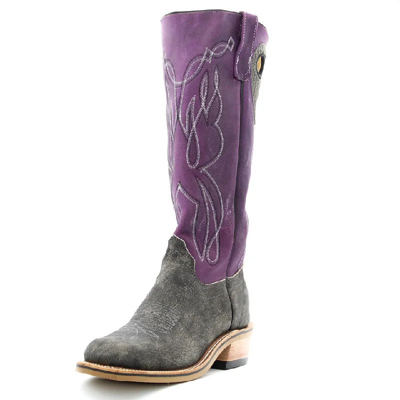 Men's western boots with a traditional western boot silhouette and a polished shineOlathe Exclusive Slate Safari Giraffe Men's Boot