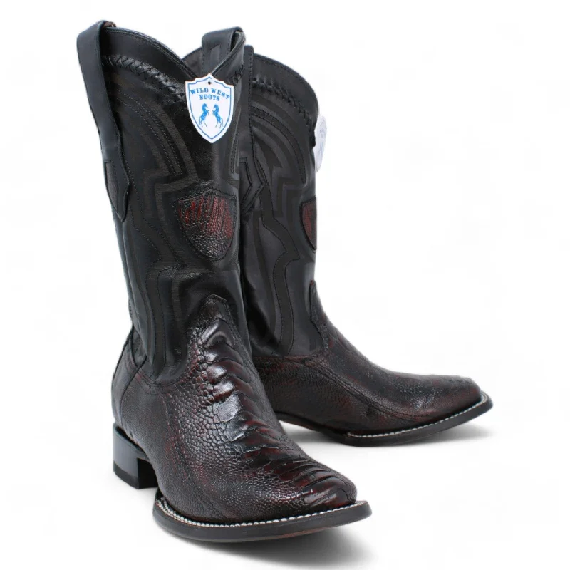 Alligator - embossed men's western boots for a bold statementMen's Wild West Ostrich Leg Ranch Toe Boot 2824L0518