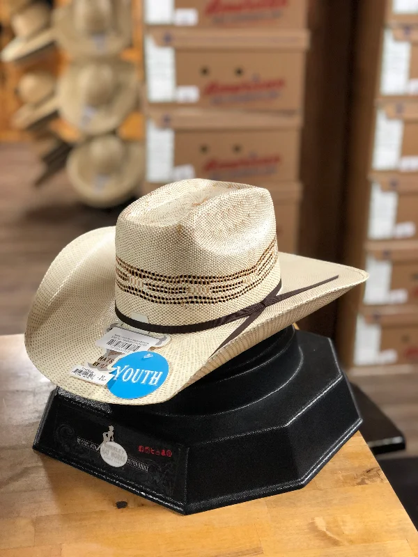 Men's western boots with a traditional western boot silhouette and a polished shineTwister | Youth Brick Bangora Straw Hat