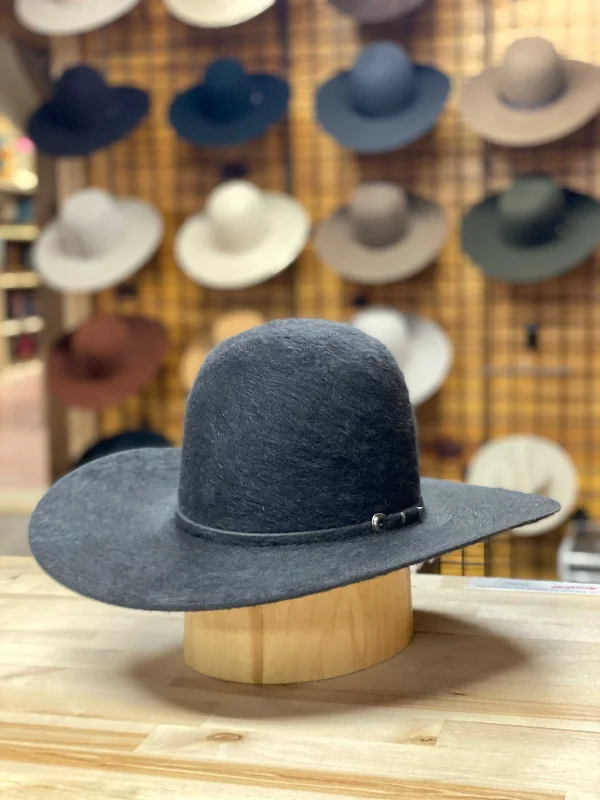 Men's western boots with a silver - toned hardware and accentsRodeo King | 10X Charcoal Grizzly Felt Cowboy Hat