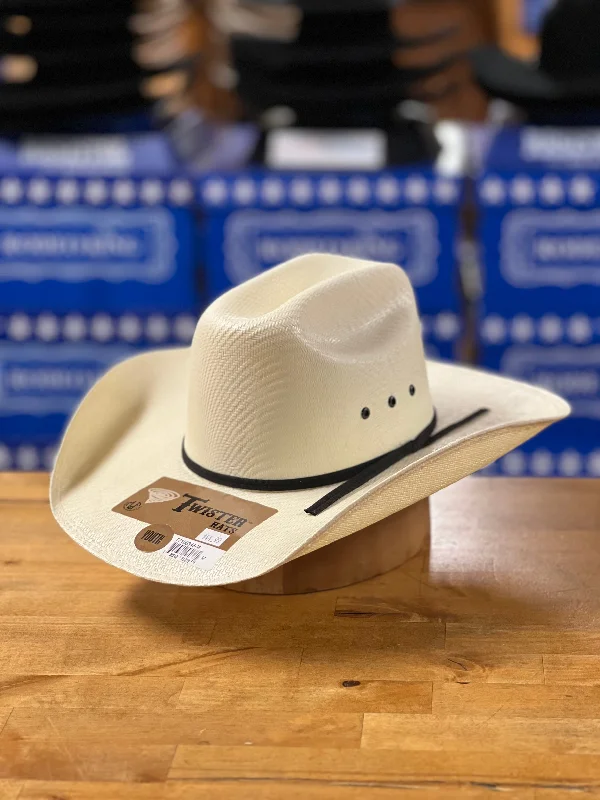 Men's western boots with a suede shaft and a leather soleTwister | Youth Straw Cattleman's Crown Hat