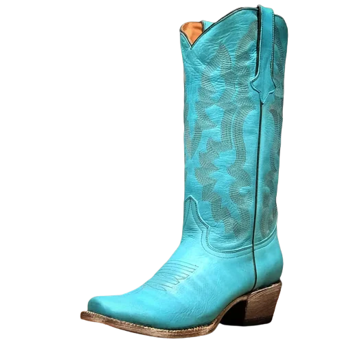 Men's western boots with a silver - toned hardware and accentsTanner Mark Ladies' Turquoise Addy Boot