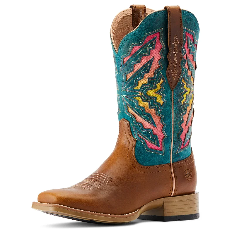 Men's western boots with a high - heeled design and a pointed toeAriat Ladies' Laney Ventek Boots